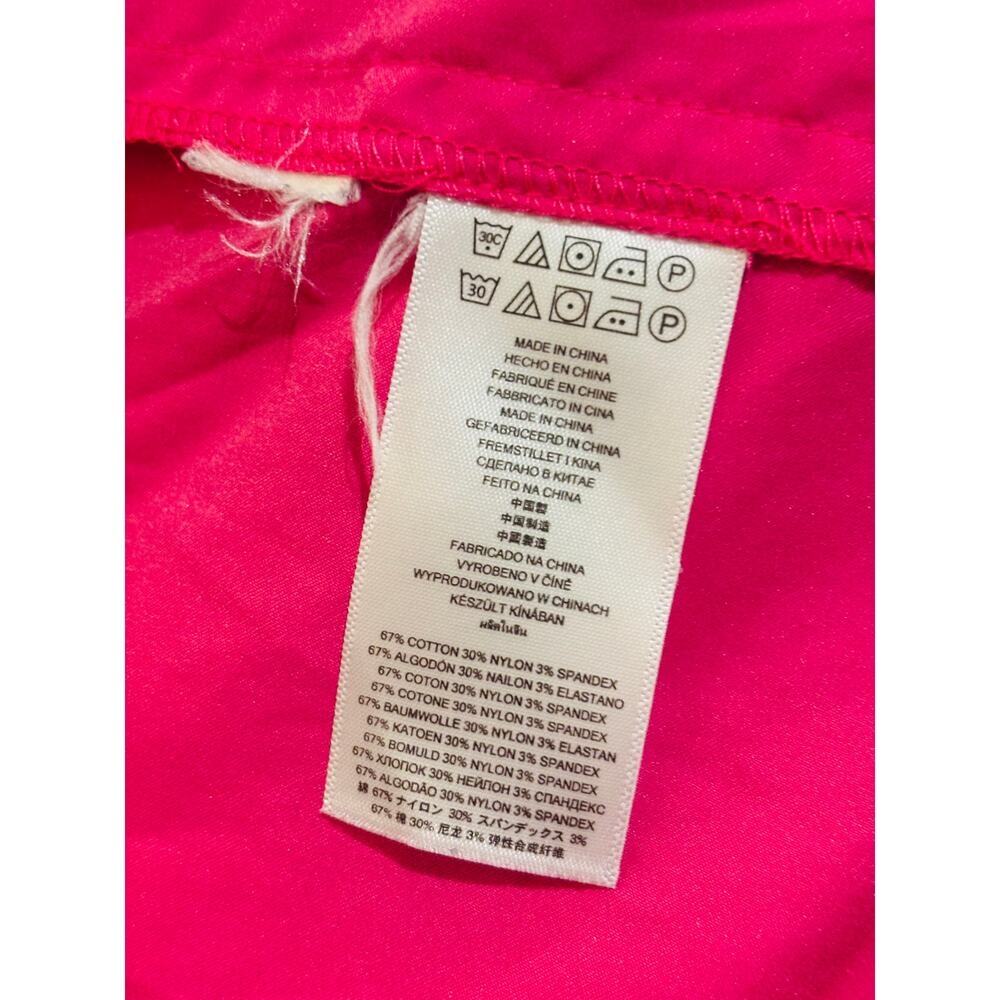 MICHAEL Michael Kors Hot Pink Button Down Shirt XL Gold Buttons Barbiecore - Picture 11 of 13